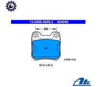ATE Brake pad set excl. wear warning contact 13.0460-4040.2 Brake pads,Brake pad set, disc brake OPEL,SAAB,VAUXHALL,VECTRA B (36_)