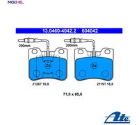 Brake pads 13.0460-4042.2 ATE for CITROËN PEUGEOT