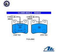 Brake pads 13.0460-4042.2 ATE for CITROËN PEUGEOT