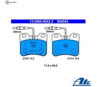 Brake pads 13.0460-4042.2 ATE for CITROËN PEUGEOT
