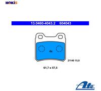 ATE 13.0460-4043.2 Brake pad set