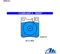 Brake pads 13.0460-4047.2 ATE for MERCEDES-BENZ CHRYSLER