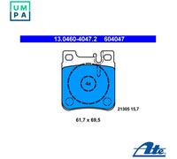 Brake pads 13.0460-4047.2 ATE for MERCEDES-BENZ CHRYSLER