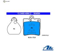 ATE Brake Pads 13.0460-4064.2 – Mercedes-Benz & Chrysler Crossfire 3.2 – Rear