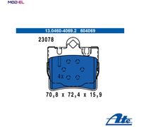 BRAKE PAD SET DISC BRAKE 13.0460-4069.2 FOR MERCEDES-BENZ OM 613.960 3.2L 6cyl