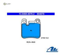 Brake pads 13.0460-4070.2 ATE for PORSCHE 911 911 Convertible 911 Targa