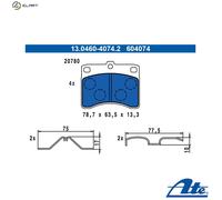 ATE 13.0460-4074.2 Brake pad set