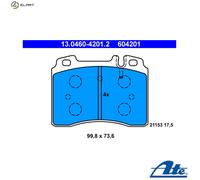 Brake pads 13.0460-4201.2 ATE for MERCEDES-BENZ 190 E-CLASS 124 Saloon 124 Coupe
