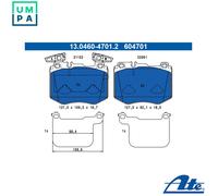 ATE 13.0460-4701.2 Brake pad set