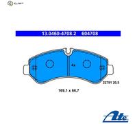 ATE 13.0460-4708.2 Brake pad set