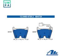 ATE 13.0460-4720.2 Brake pad set