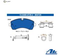 ATE 13.0460-4725.2 Brake pad set