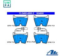 Brake pads 13.0460-4800.2 ATE for VW PHAETON