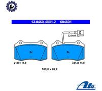 BRAKE PAD SET DISC BRAKE 13.0460-4801.2 FOR SEAT BAM/AMK 1.8L 4cyl LEON 2.8L