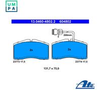 ATE 13.0460-4802.2 Brake pad set