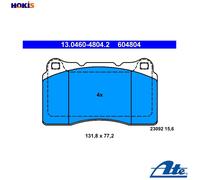 ATE Disc Brake Pad Set 13.0460-4804.2 for Renault, Volvo S60/V70