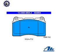 DISC BRAKE PADS SET FOR RENAULT VOLVO MEGANE III COUPE DZ0 1 F4R 874 ATE