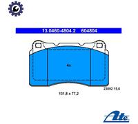 ATE Disc Brake Pad Set 13.0460-4804.2 for Renault, Volvo S60/V70