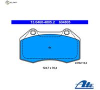 BRAKE PAD SET DISC BRAKE 13.0460-4805.2 FOR RENAULT CLIO/EURO/III/CAMPUS 2.0L