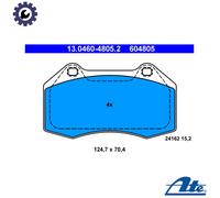 Brake pads 13.0460-4805.2 ATE for RENAULT MEGANE II CLIO III