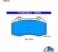 Brake pads 13.0460-4805.2 ATE for RENAULT MEGANE II CLIO III