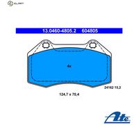 Brake pads 13.0460-4805.2 ATE for RENAULT MEGANE II CLIO III