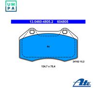 Brake pads 13.0460-4805.2 ATE for RENAULT MEGANE II CLIO III