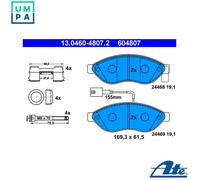 ATE Brake Pad Set 13.0460-4807.2 – Disc brake – for FIAT, PEUGEOT, CITROËN, OPEL