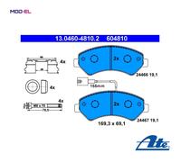 BRAKE PAD SET DISC BRAKE 13.0460-4810.2 FOR PEUGEOT MANAGER/Platform/Chassis