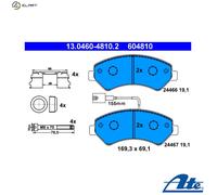 ATE Brake Pad Set 13.0460-4810.2 - Disc Brake - Fits Citroën Relay II Van 2.2 HDi 100