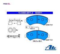 BRAKE PAD SET DISC BRAKE 13.0460-4811.2 FOR PEUGEOT MANAGER/Van/Bus BOXER 2.2L