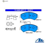 BRAKE PAD SET DISC BRAKE 13.0460-4811.2 FOR CITROËN JUMPER/Bus/Van RELAY FIAT