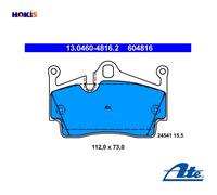 ATE Brake pad set 13.0460-4816.2 prepared for wear indicator, excl. wear warning contact PORSCHE: Boxster, Cayman, 718 Cayman Coupe