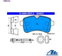 BRAKE PAD SET DISC BRAKE 13.0460-4823.2 FOR IVECO DAILY/Platform/Chassis/Van