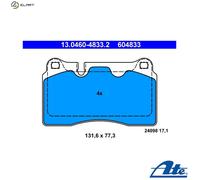 Brake pads 13.0460-4833.2 ATE for VW AUDI SEAT CUPRA