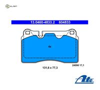 Brake pads 13.0460-4833.2 ATE for VW AUDI SEAT CUPRA