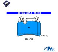ATE Brake Pad Set 13.0460-4834.2 for VW Touareg (7L6698451B, 2.5L 5cyl)