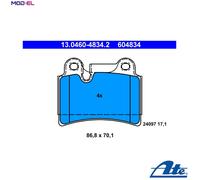 ATE Brake Pad Set 13.0460-4834.2 for VW Touareg (7L6698451B, 2.5L 5cyl)