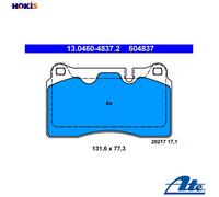 ATE Brake pad set 13.0460-4837.2 prepared for wear indicator, excl. wear warning contact Right Connector LAND ROVER: Range Rover 3, Range Rover Sport