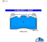 ATE Brake pad set 13.0460-4837.2 prepared for wear indicator, excl. wear warning contact Right Connector LAND ROVER: Range Rover 3, Range Rover Sport