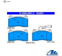 ATE 13.0460-4851.2 Brake pad set
