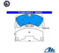 Brake pads 13.0460-4852.2 ATE for PORSCHE VW
