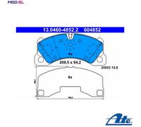 BRAKE PAD SET DISC BRAKE 13.0460-4852.2 FOR VW PORSCHE BPE/BAC/BPD/BLK 2.5L 6cyl