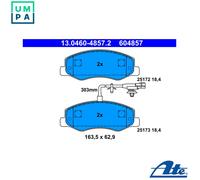 ATE Brake Pad Set 13.0460-4857.2 - Rear Disc Brake for Opel, Renault, Vauxhall Movano