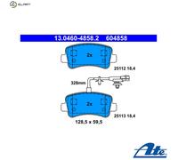 ATE Disc Brake Pads Set 13.0460-4858.2 for Vauxhall Opel Renault Nissan M9T676 M9T670