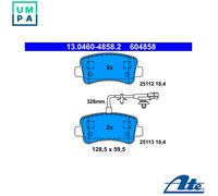 ATE Disc Brake Pads Set 13.0460-4858.2 for Vauxhall Opel Renault Nissan M9T676 M9T670
