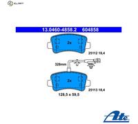 ATE Disc Brake Pads Set 13.0460-4858.2 for Vauxhall Opel Renault Nissan M9T676 M9T670