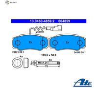 Brake pads 13.0460-4859.2 ATE for NISSAN CABSTAR NT400 CABSTAR