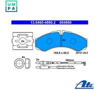 BRAKE PAD SET DISC BRAKE 13.0460-4860.2 FOR RENAULT TRUCKS MASCOTT/Van 2.8L