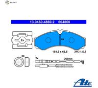 ATE 13.0460-4860.2 Brake pad set
